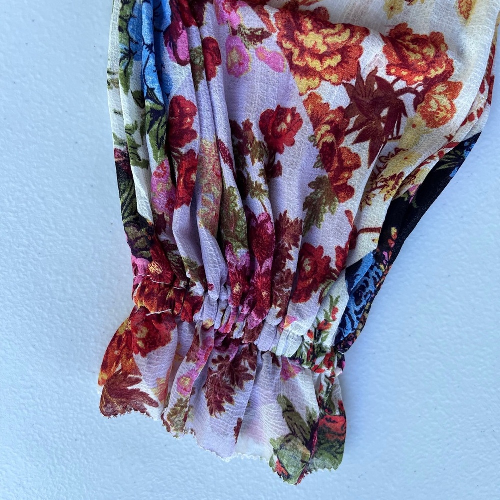 Anthropologie Maeve Shara Polished Pleats, Floral, Midi Dress XS - Picture 14 of 16